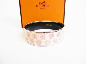 【展示保管品】 エルメス HERMES エマイユ GM 七宝焼き エナメル ブレスレット バングル