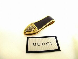 【希少】【新品同様】 グッチ GUCCI オールドグッチ レザー マネークリップ メンズ