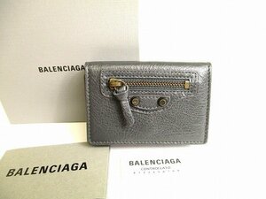 【未使用保管品】 バレンシアガ BALENCIAGA クラシック ミニウォレット レザー 3つ折り 財布 コンパクト財布 メンズ レディース