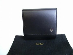 【未使用保管品】 カルティエ Cartier パシャ ドゥ カルティエ カーフレザー シルバー金具 小銭入れ コインパース メンズ レディース