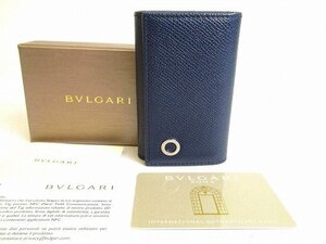 【新古品】 ブルガリ BVLGARI ブルガリブルガリ マン グレインレザー 6連 キーケース キーリング メンズ レディース