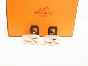 【希少】 【未使用保管品】 エルメス HERMES シルバープレーテッド デルタ シェーヌダンクル カフス カフスボタン メンズ