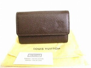 【未使用保管品】 ルイヴィトン LOUIS VUITTON タイガ レザー シルバー金具 ミュルティクレ6 6連 キーケース キーリング メンズ