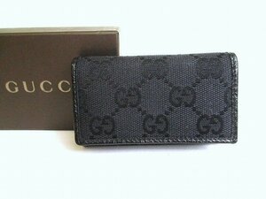 【未使用保管品】 グッチ GUCCI GGキャンバス 6連 キーケース キーリング メンズ レディース