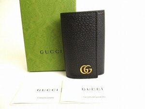 【展示保管品】 グッチ GUCCI GG マーモント レザー 6連 キーケース キーリング メンズ レディース