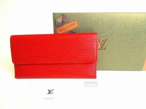 【未使用保管品】 ルイヴィトン LOUIS VUITTON エピ ポルトトレゾール インターナショナル 3つ折り 長財布