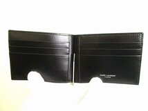 【未使用保管品】 サンローラン Saint Laurent YSL タイニーカサンドラ ビルクリップウォレット 二つ折り 札入れ メンズ_画像8