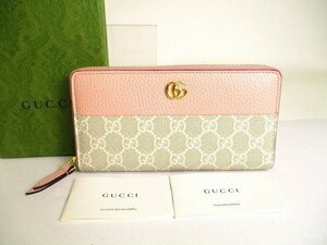 【未使用保管品】 グッチ GUCCI ダブルG GGスプリーム ラウンドジップウォレット 長財布 ラウンドファスナー長財布