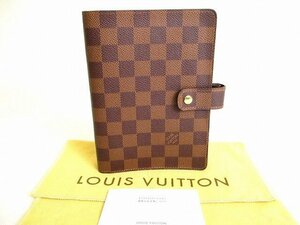 【未使用保管品】 ルイヴィトン LOUIS VUITTON ダミエ アジェンダ MM 手帳カバー システム手帳 メンズ レディース