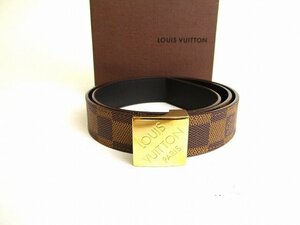 【新品同様】 ルイヴィトン LOUIS VUITTON ダミエ サンチュール キャレ ベルト メンズ レディース