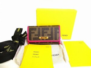 【未使用保管品】 フェンディ FENDI ズッカ キャンバス 6連 キーケース キーリング メンズ レディース