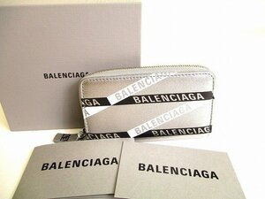 【未使用保管品】 バレンシアガ BALENCIAGA ロゴ レザー 小銭入れ コインパース メンズ レディース