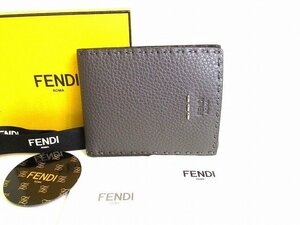 【展示未使用品】 フェンディ FENDI セレリア カーフレザー 2つ折り 財布 コンパクト財布 コンパクトウォレット メンズ レディース