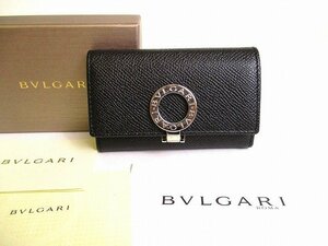 【未使用保管品】 ブルガリ BVLGARI ブルガリブルガリ ロゴクリップ グレインレザー 6連 キーケース キーリング メンズ レディース