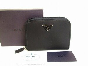 【未使用保管品】 プラダ PRADA ナイロン ラウンドファスナー 札入れ 2つ折り 札入れ コンパクト 財布 メンズ レディース