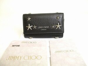 【未使用保管品】 ジミーチュウ Jimmy Choo メタル スタッズ シルバー金具 ネプチューン 6連 キーケース メンズ レディース