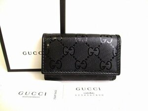 【未使用保管品】 グッチGUCCI GG インプリメ レザー 6連 キーケース キーリング メンズ レディース