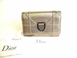 [ rare ] [ unused storage goods ] Christian Dior Christian Dior Dio llama compact wallet 2. folding purse 