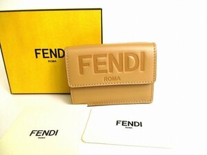 【未使用保管品】 フェンディ FENDI ROMA ローマ レザー 3つ折り 財布 コンパクト財布 コンパクトウォレット メンズ レディース