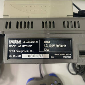 希少★昭和レトロ★動作確認済 SS セガサターン HST-3210 本体 コントローラー ケーブル ソフト付き SEGA SATURNの画像6