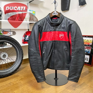 ☆DUCATI by REVIT ドゥカティ レブイット レザージャケット ブラック/S（M相当）◆バイク シングルライダース スポーツ レーシング