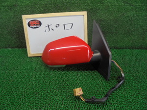 3FD8125 JI4)) フォルクスワーゲン ポロ ABA-9NBUD 後期型 2009年 純正 ウィンカー付き電格サイドドアミラー右　カプラ11ピン