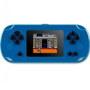 携帯ゲーム機　青色(ビデオ　レトロ　ポータブル　ファミコン　小型)