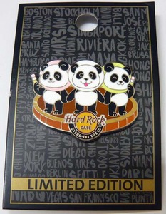 ハードロックカフェ上野駅◆パンダピン☆三色だんご【Spring Pandas Pin】パンダ☆シャンシャン・レイレイ・シャオシャオ☆春☆和菓子