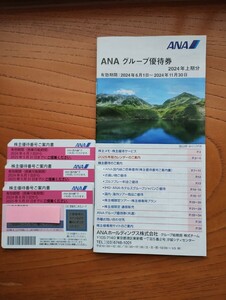 【送料無料】最新ANA株主優待券3枚とグループ優待券1冊　