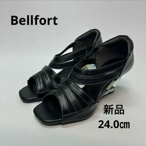 Bellfort ビューフォート サンダル　新品　ミュール　ブラック　L 24