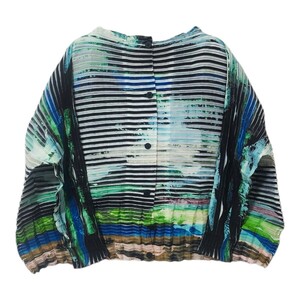 2018 ISSEY MIYAKE PLATE PLEATS SHIRT TOP JACKET 横プリーツ 変形 シャツ カットソー ジャケット 90s pleats please プリーツプリーズ