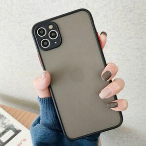 iPhone12mini case マットクリア ブラック おしゃれ 韓国 可愛い TPU スマホケース 新品