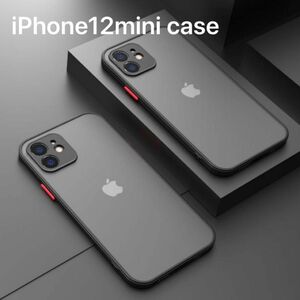 iPhone12mini case マットクリア ブラック おしゃれ 韓国 TPU 高級感 スマホケース シンプル 半透明