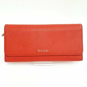 Paul Smith ポールスミス スミシーハート 長財布 オレンジ USED ハート