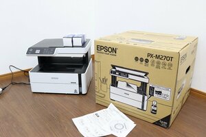 J6032◆EPSON◆エプソン インクジェットプリンタ◆通電のみ確認◆新品純正インク(ブラック)2本セット◆印刷◆PX-M270T