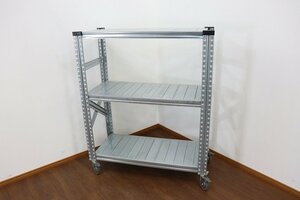 J6327*METAL SISTEM/ metal system * light weight rack *1 pcs * with casters * Italy made * open shelf * storage *980×420×1180mm