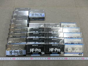 M【5-14】●8 電気店在庫品 SONY ソニー カセットテープ ノーマル 26本まとめて HE-Pro46・54・74 未使用長期保管品