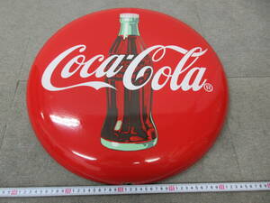 K217[5-18]V Coca-Cola Coca * Cola signboard diameter approximately 50cm secondhand goods / Showa Retro advertisement .... retro antique Vintage 