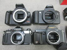 M【5-21】◎10 カメラ フィルムカメラ ボディ レンズ まとめて Canon キャノン キヤノン FT FTb EF AV-1 T70 EOS 動作未確認 ジャンク品_画像6