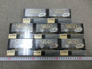 M【5-30】●27 電気店在庫品 TDK カセットテープ ハイポジ 8本まとめて SR46・50・60 未使用長期保管品