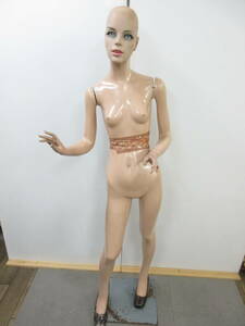 K248【5-21】□ 昭和レトロ マネキン トルソー 女性用 高さ約172cm スタンド付き / 店舗什器 人形 フィギュア アンティーク ビンテージ