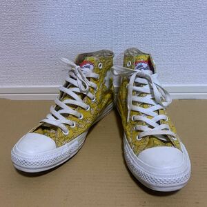 メンズ 26cm CONVERSE コンバース THE SIMPSONS シンプソンズ コラボ ALL STAR ハイカットスニーカー イエロー 