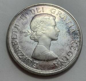 １円スタート! ★カナダ 1964年１ドル銀貨★ 世界コイン銀貨 