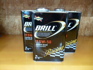 送料無料 [即納] SUNOCO エンジンオイル スノコ オイル BRILL ブリル 17.5w-50 17.5w50 1L×3 3本 3L サーキット タイムアタック ドリフト