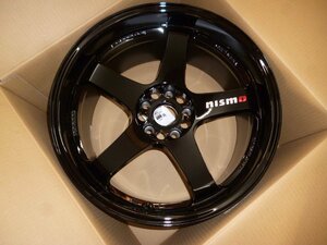 即納 限定1セット 個人宅発送可能 NISMO ニスモ LM GT4 19x10.5J Inset15 PCD114.3 5穴 ブラック GT-R 4本セット (4030S-RSR49-BK)