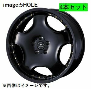 個人宅発送可能 Weds 18X7.0J +47 5穴 PCD114.3 BLK/G ホイール 4本セット NOVARIS ASSET D1 ノヴァリス・アセット ディーワン (41843)