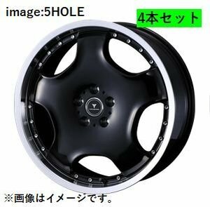 個人宅発送可能 Weds 19X8.0J +45 5穴 PCD114.3 BLK/P ホイール 4本セット NOVARIS ASSET D1 ノヴァリス・アセット ディーワン (41854)