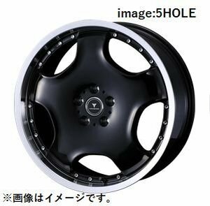 個人宅発送可能 Weds 19X8.0J +45 5穴 PCD114.3 BLK/P ホイール 1本 NOVARIS ASSET D1 ノヴァリス・アセット ディーワン (41854)