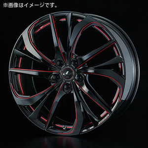 【個人宅発送可能】ウエッズ Weds 17×7.0J +53 5穴 PCD114.3 BK/SC(RED) ホイール 1本 LEONIS TE レオニス・ティーイー (38770)