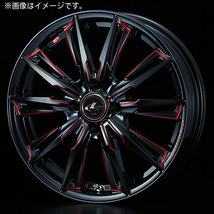 【個人宅発送可能】ウエッズ Weds 16X5.0J +45 4H 100 BK/SC(RED) ホイール 1本 LEONIS GX レオニス・ジーエックス (39338)_画像1